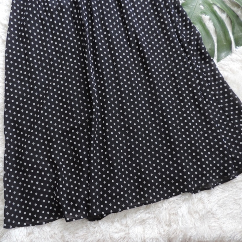 EVA FRANCO Sz 4 Black White CLIPDOT Maxi Dress - Picture 2 of 5